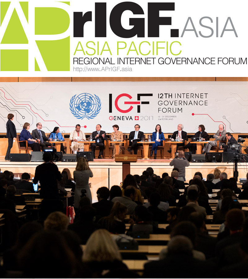 Photo: APrIGF.asia team at IGF 2017, Geneva, Switzerland