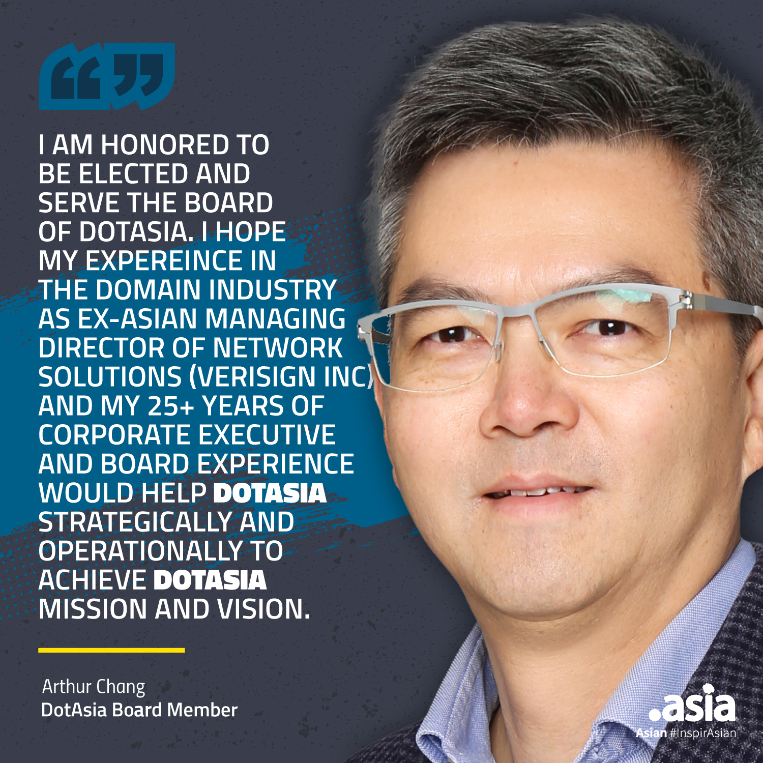 Image: Arthur Chang, newly elected to DotAsia Board of Directors